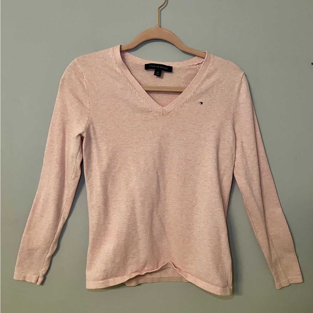 Cotton pink long sleeve. Tommy size small